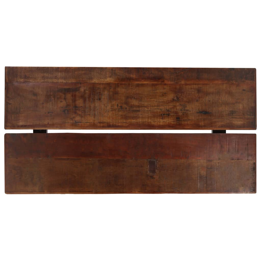 Bartafel Massief Gerecycled Hout Donkerbruin