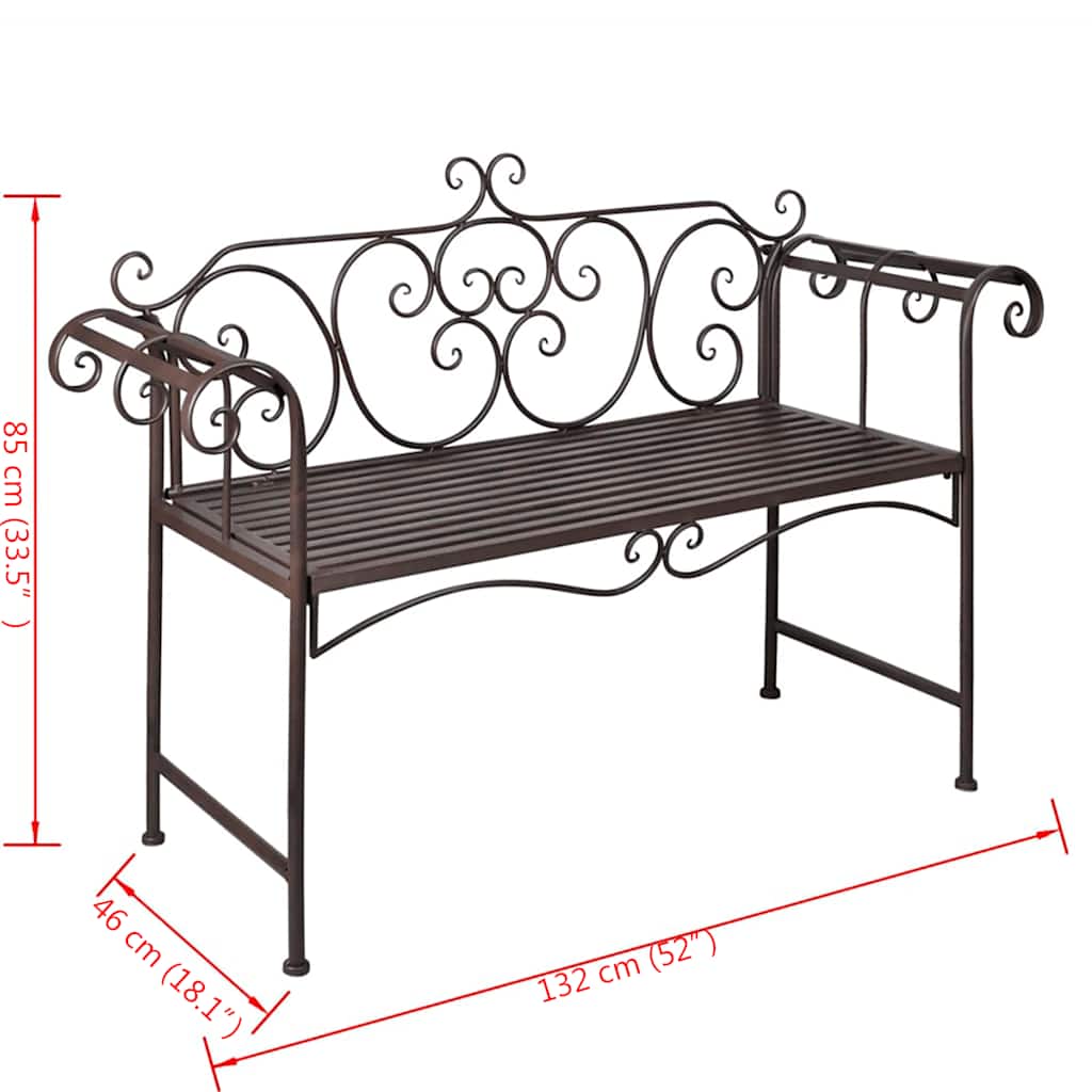 Tuinbank 132 Cm Staal Antiek