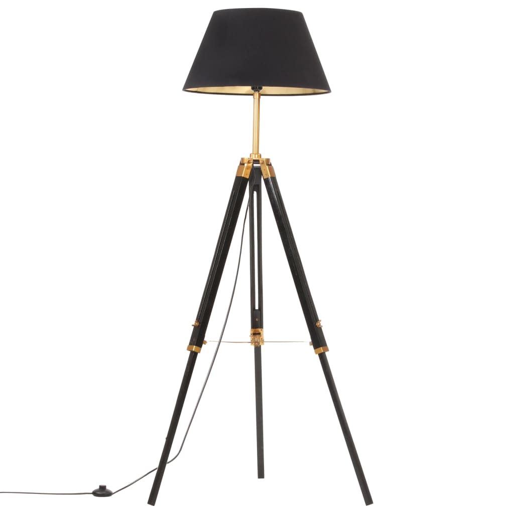 Vloerlamp Driepoot 141 Cm Massief Teakhout Kleurig