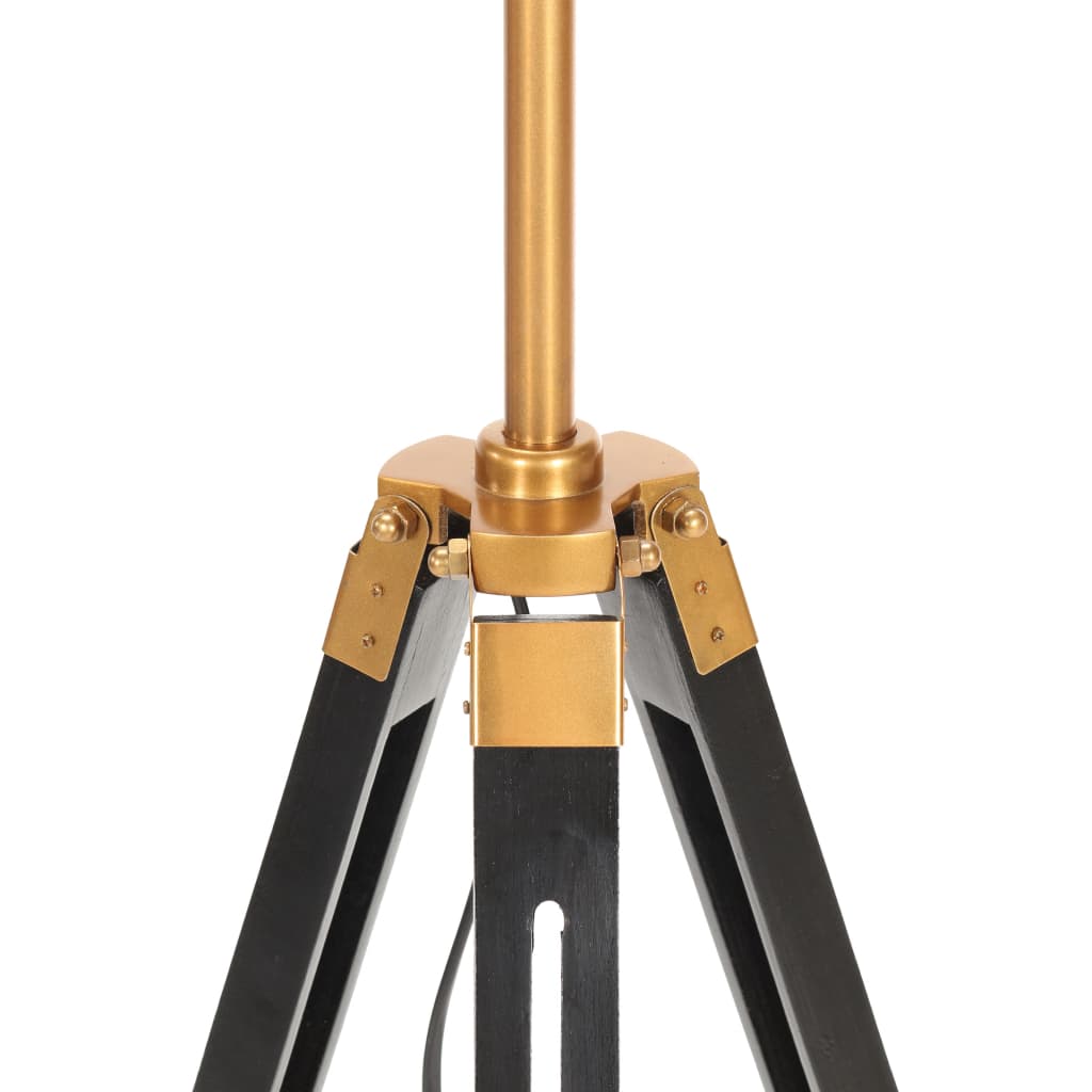 Vloerlamp Driepoot 141 Cm Massief Teakhout Kleurig