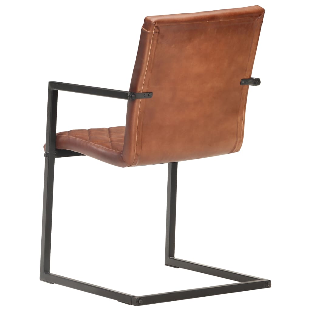 Eetkamerstoelen Echt Leer Bruin