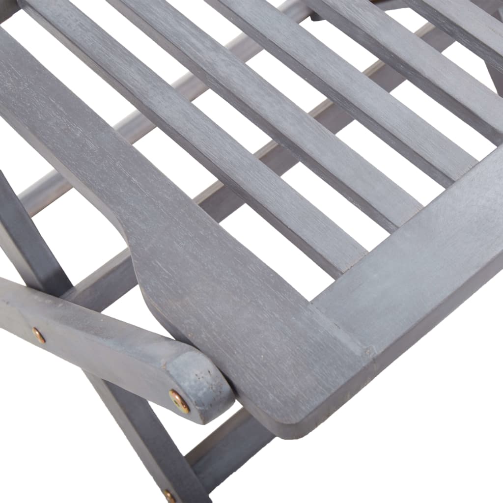 5-Delige Tuinset Massief Acaciahout Grijs