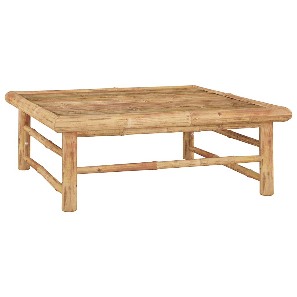 5-Delige Loungeset Met Witte Kussens Bamboe