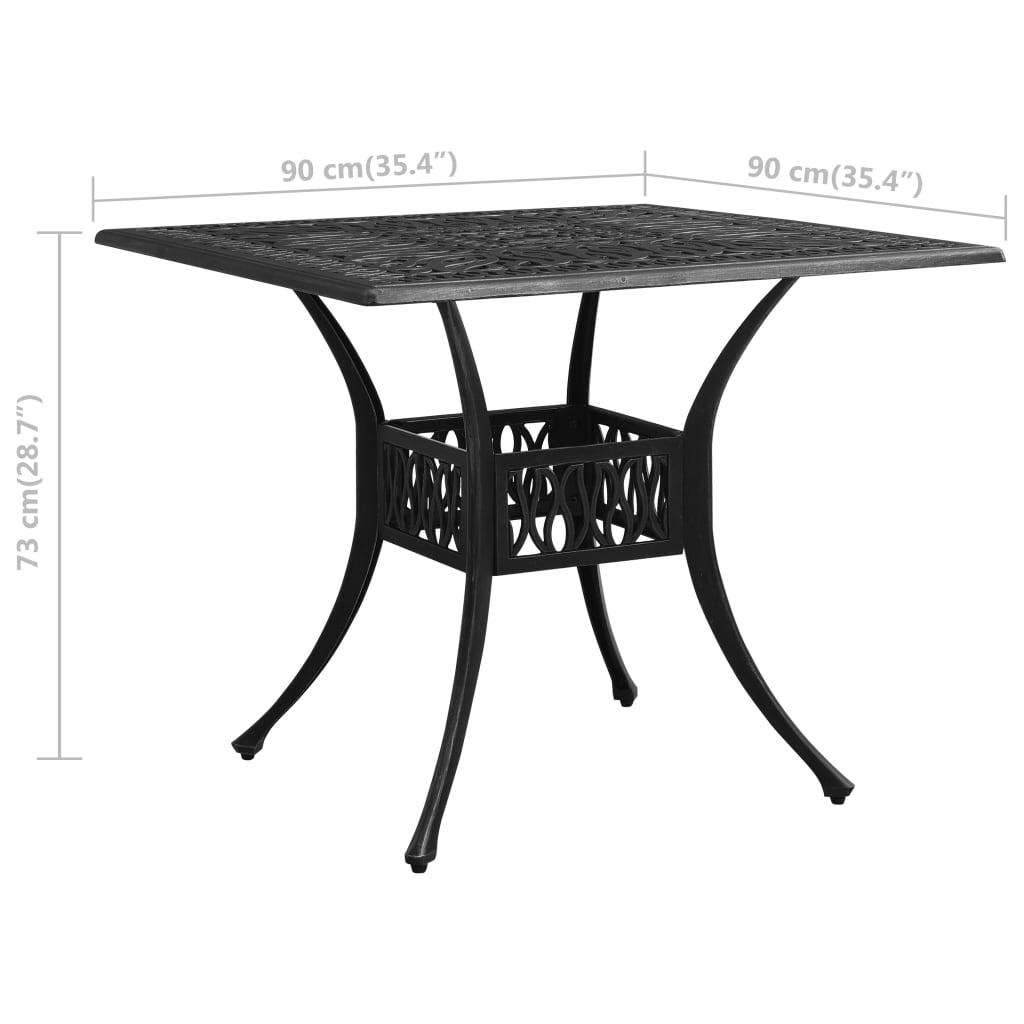 Tuintafel 90X90X73 Cm Gietaluminium