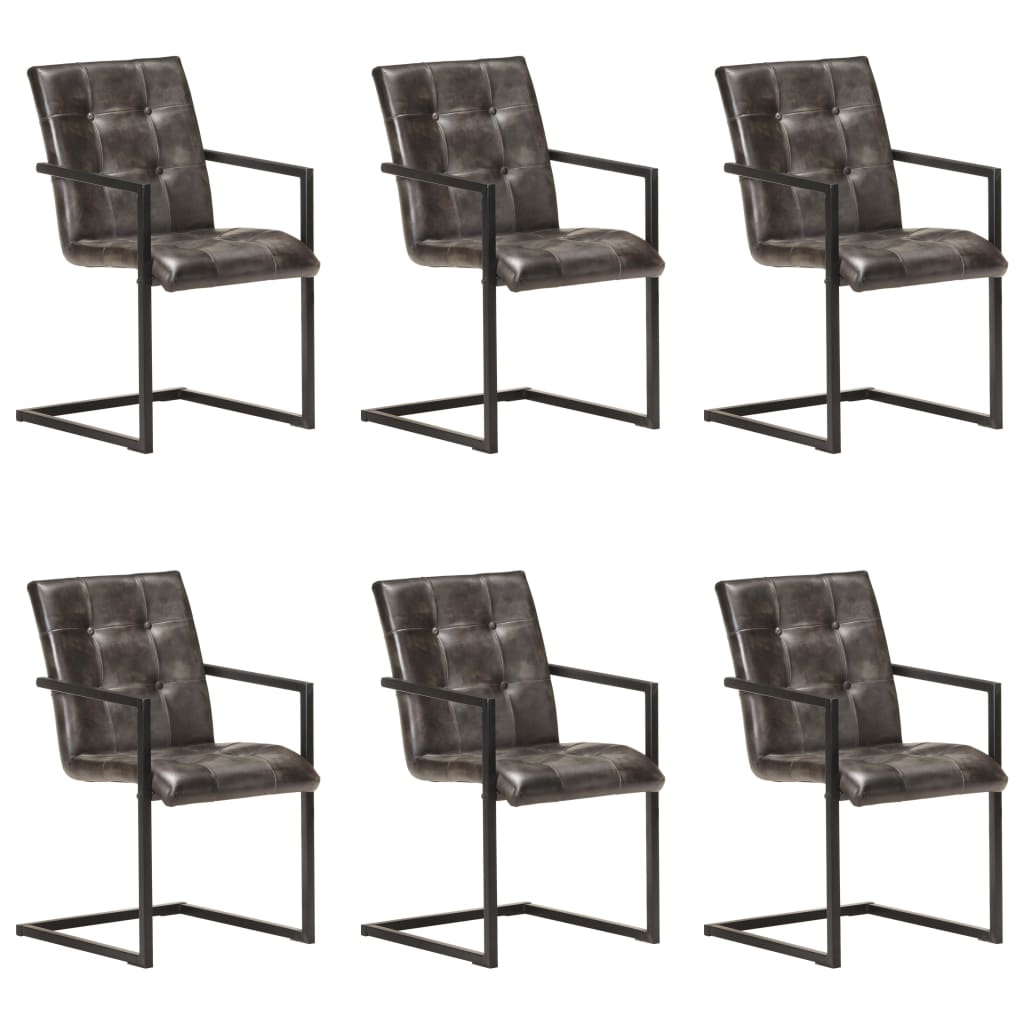Eetkamerstoelen Echt Leer Bruin