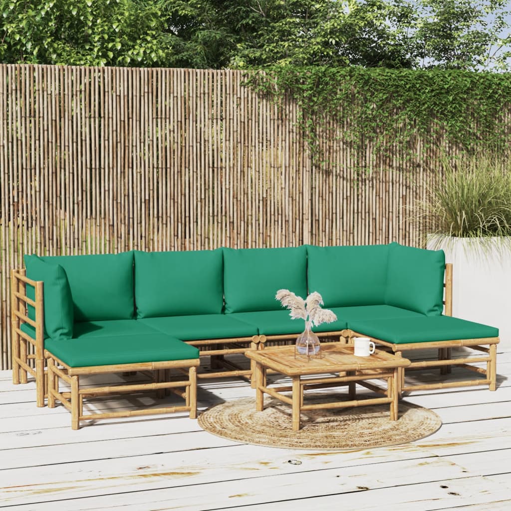 7-Delige Loungeset Met Kussens Bamboe