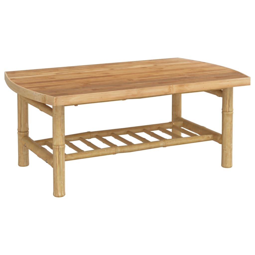2-Delige Loungeset Met Kussens Bamboe Wit