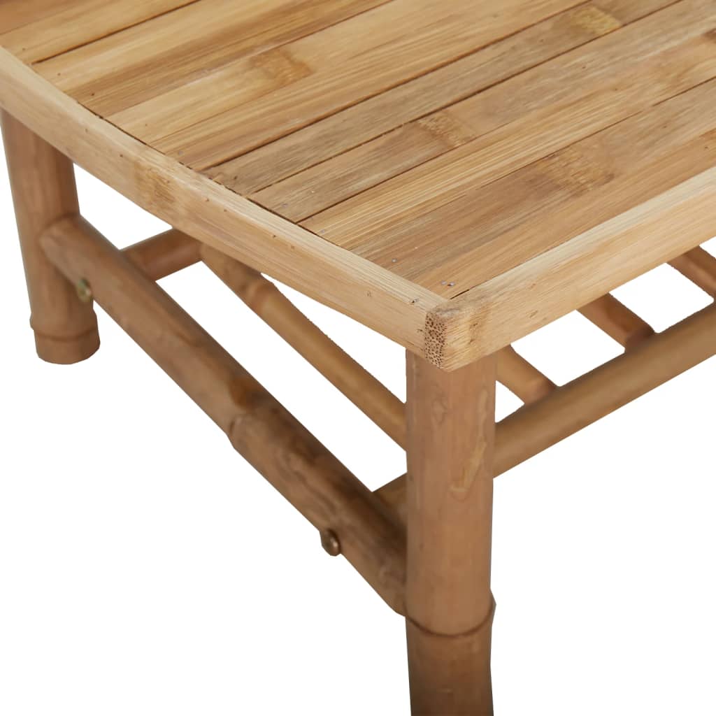 2-Delige Loungeset Met Kussens Bamboe Wit