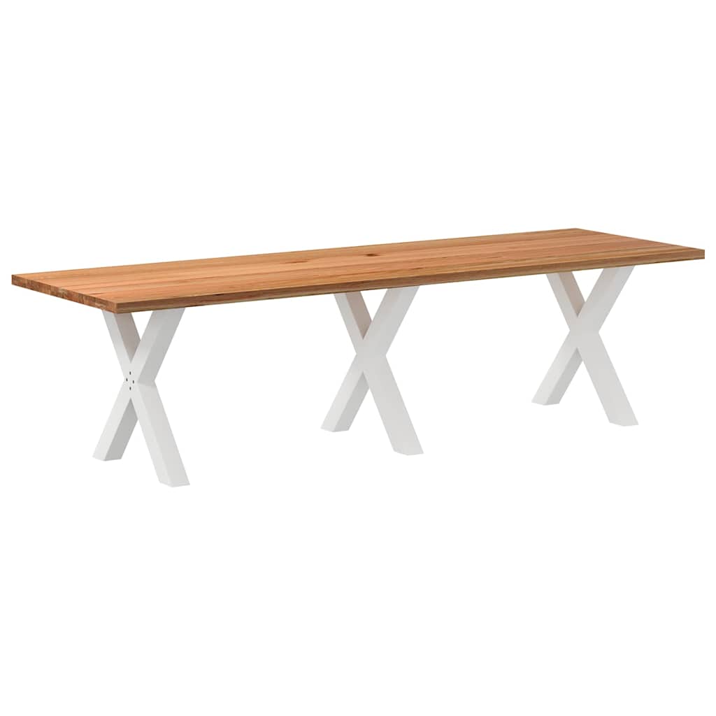 Eettafel Rechthoekig Massief Eikenhout Lichtbruin