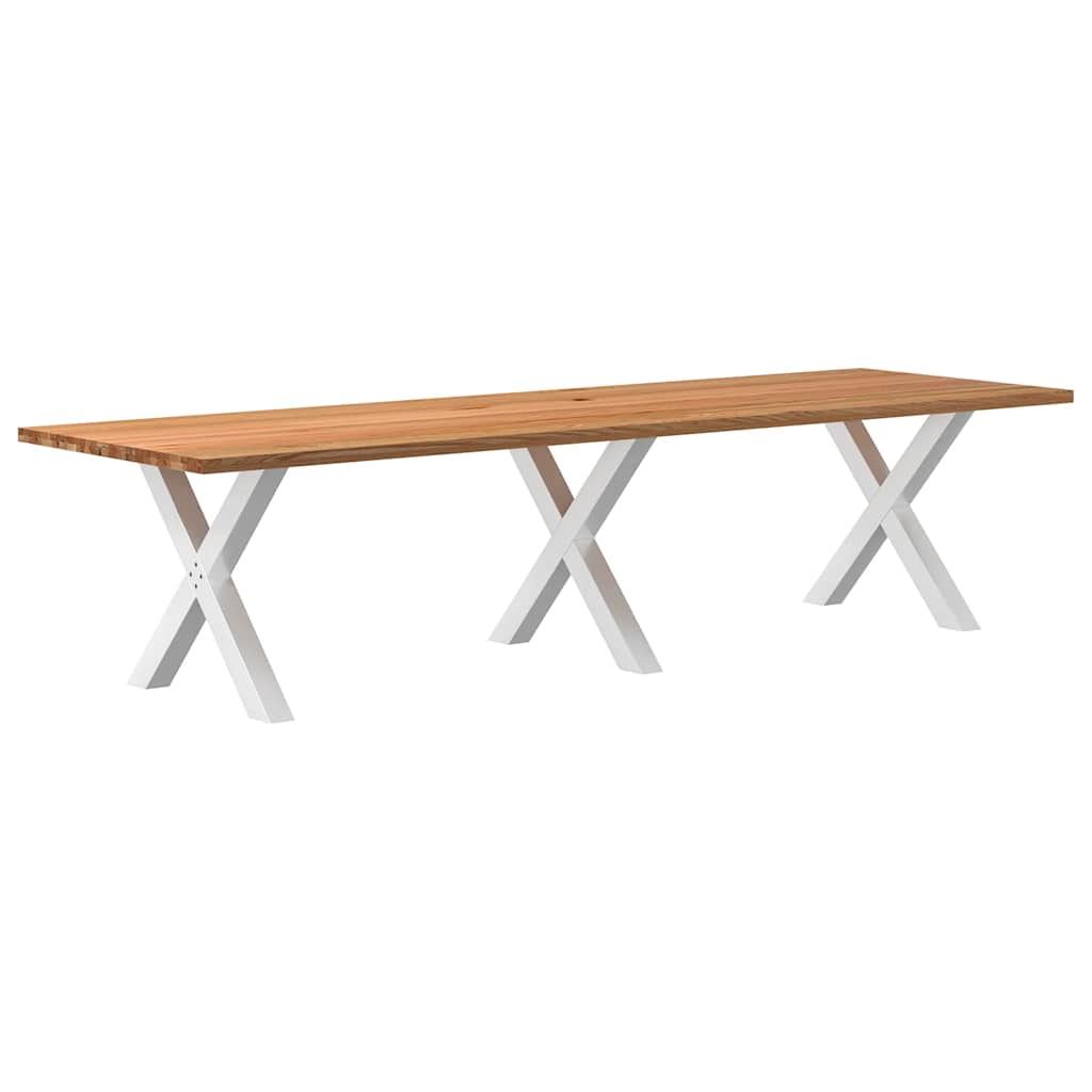 Eettafel Rechthoekig Massief Eikenhout Lichtbruin