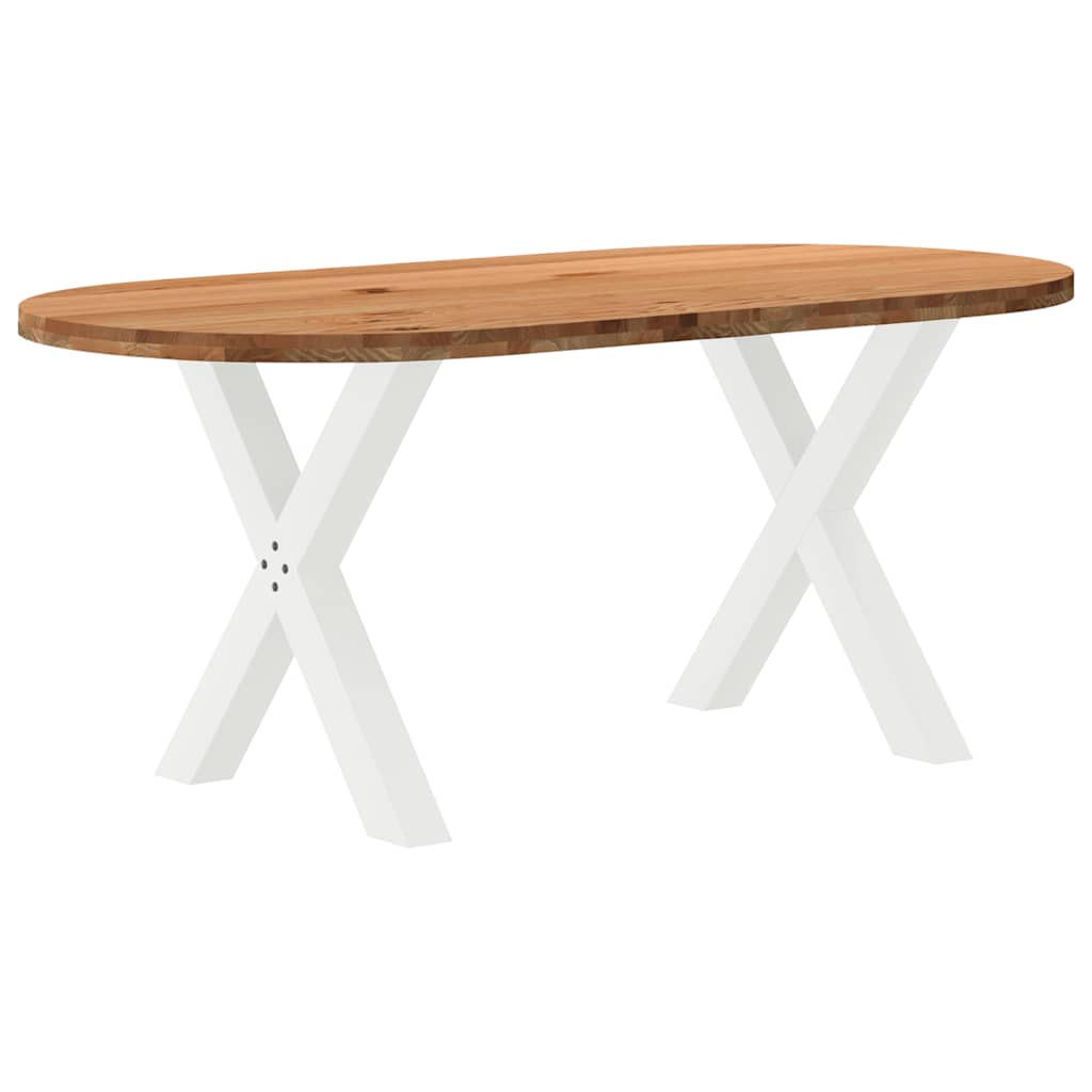 Eettafel Ovaal Massief Eikenhout Lichtbruin