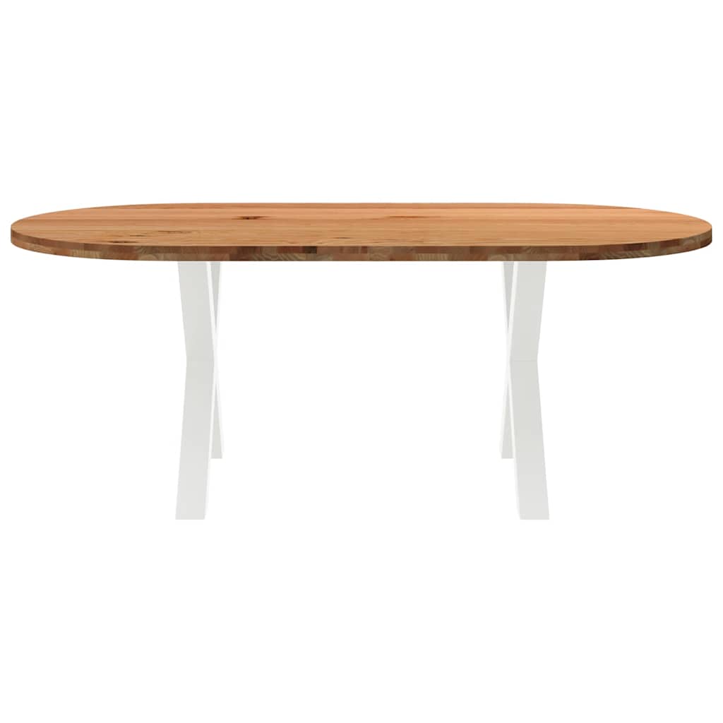 Eettafel Ovaal Massief Eikenhout Lichtbruin