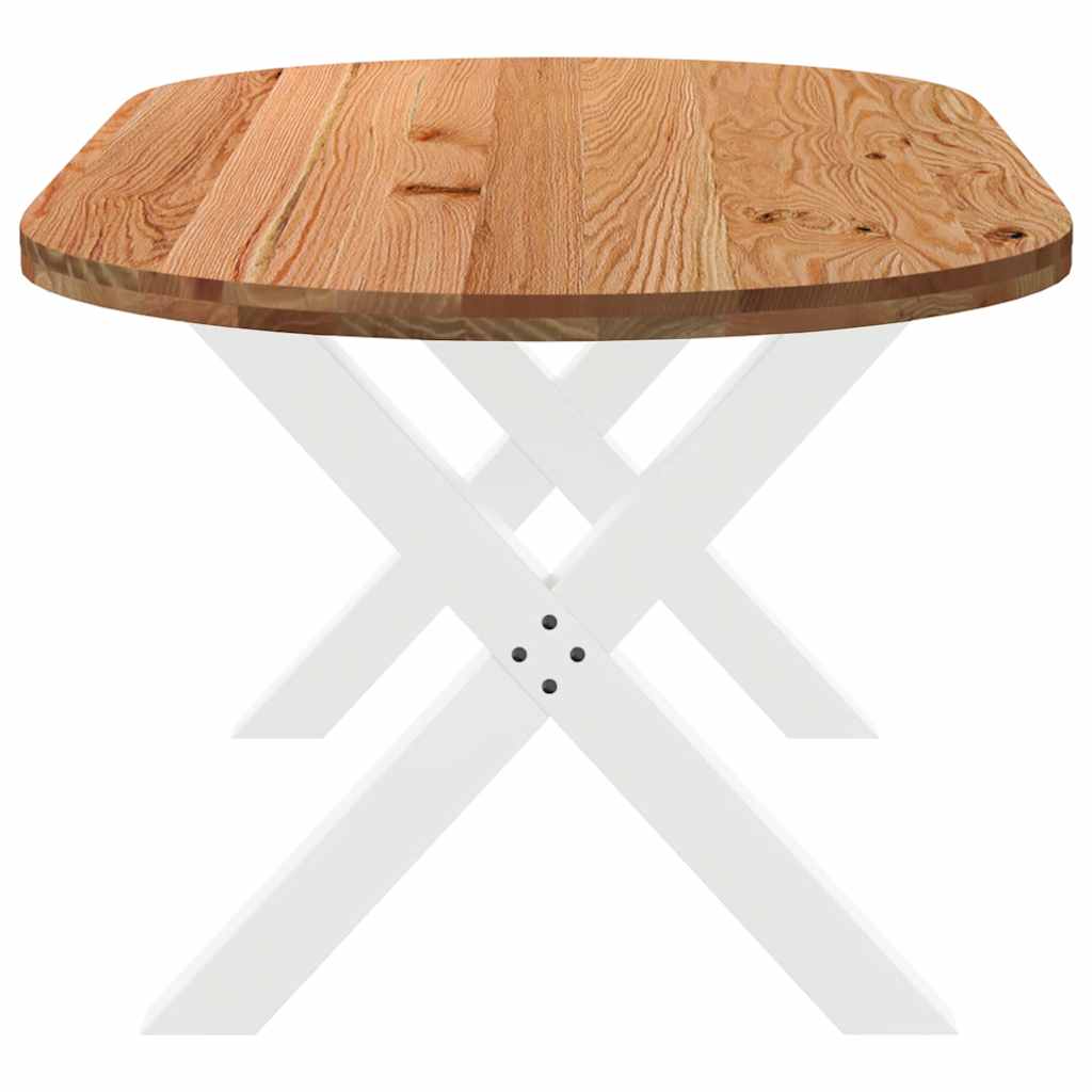 Eettafel Ovaal Massief Eikenhout Lichtbruin