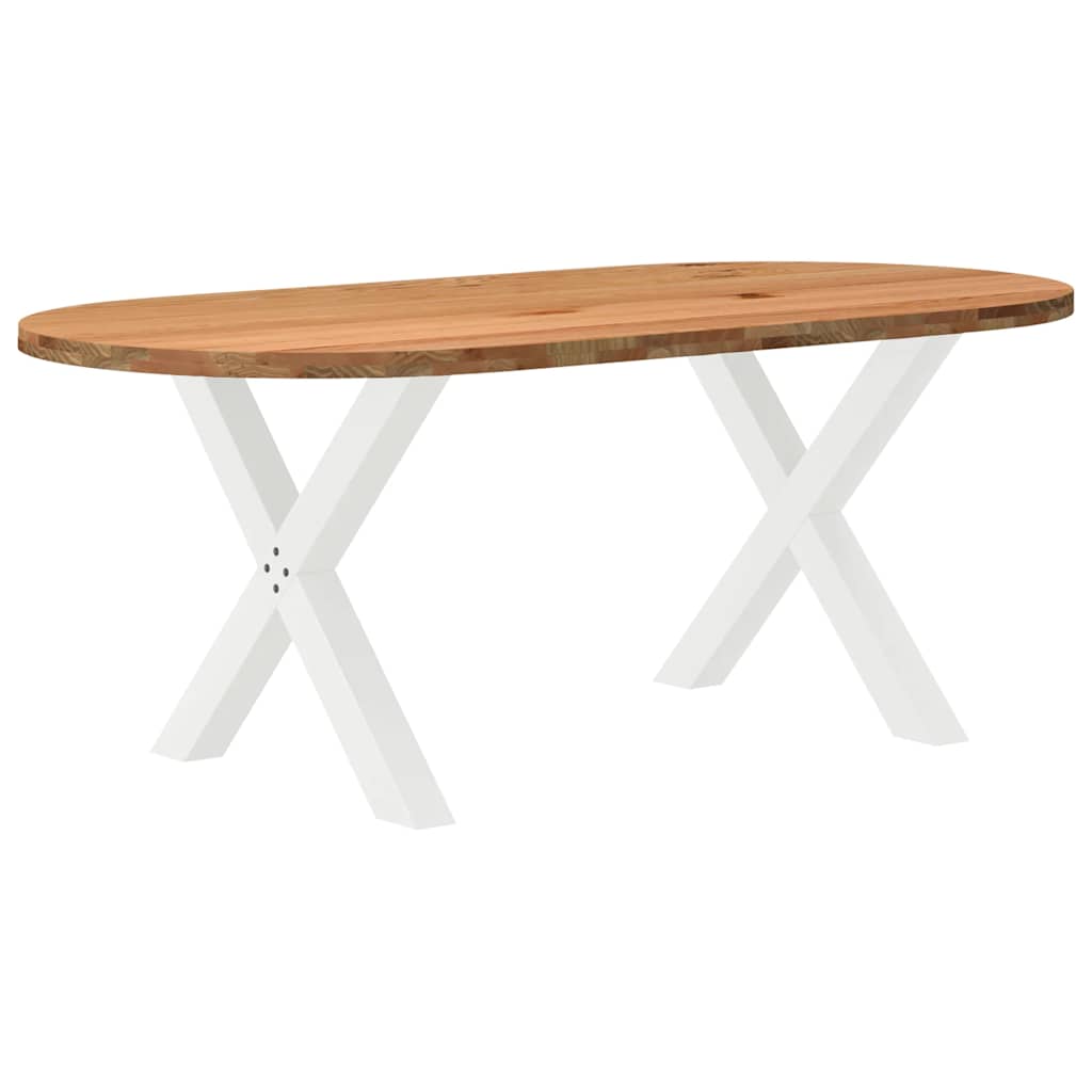 Eettafel Ovaal Massief Eikenhout Lichtbruin