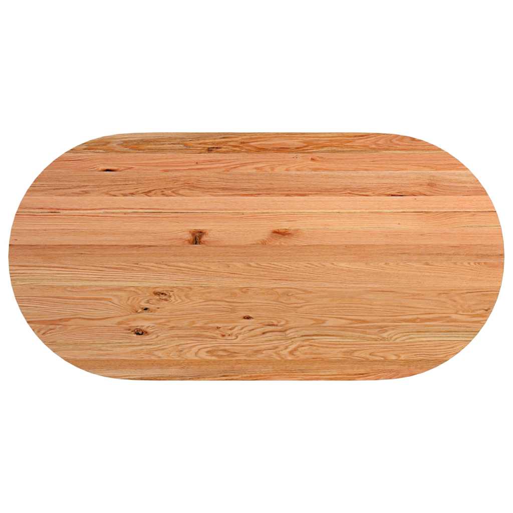 Eettafel Ovaal Massief Eikenhout Lichtbruin