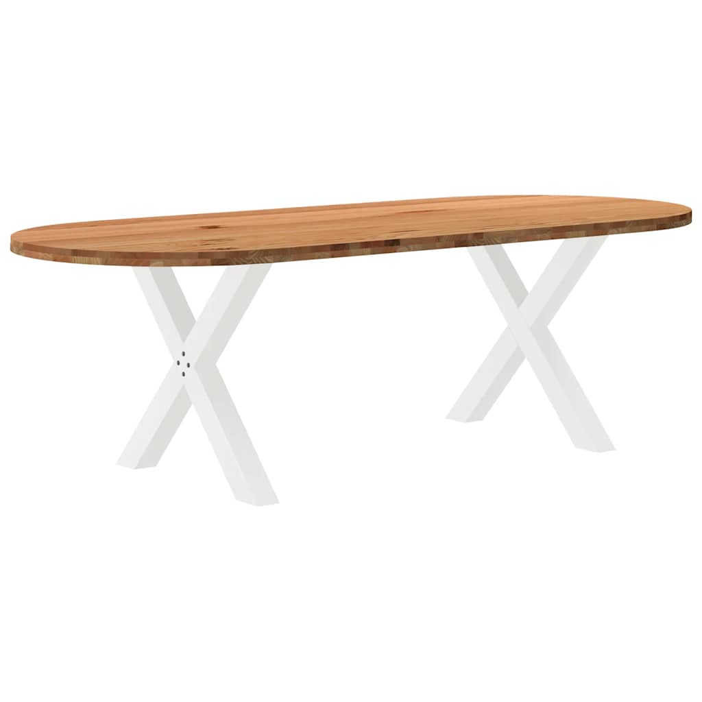 Eettafel Ovaal Massief Eikenhout Lichtbruin
