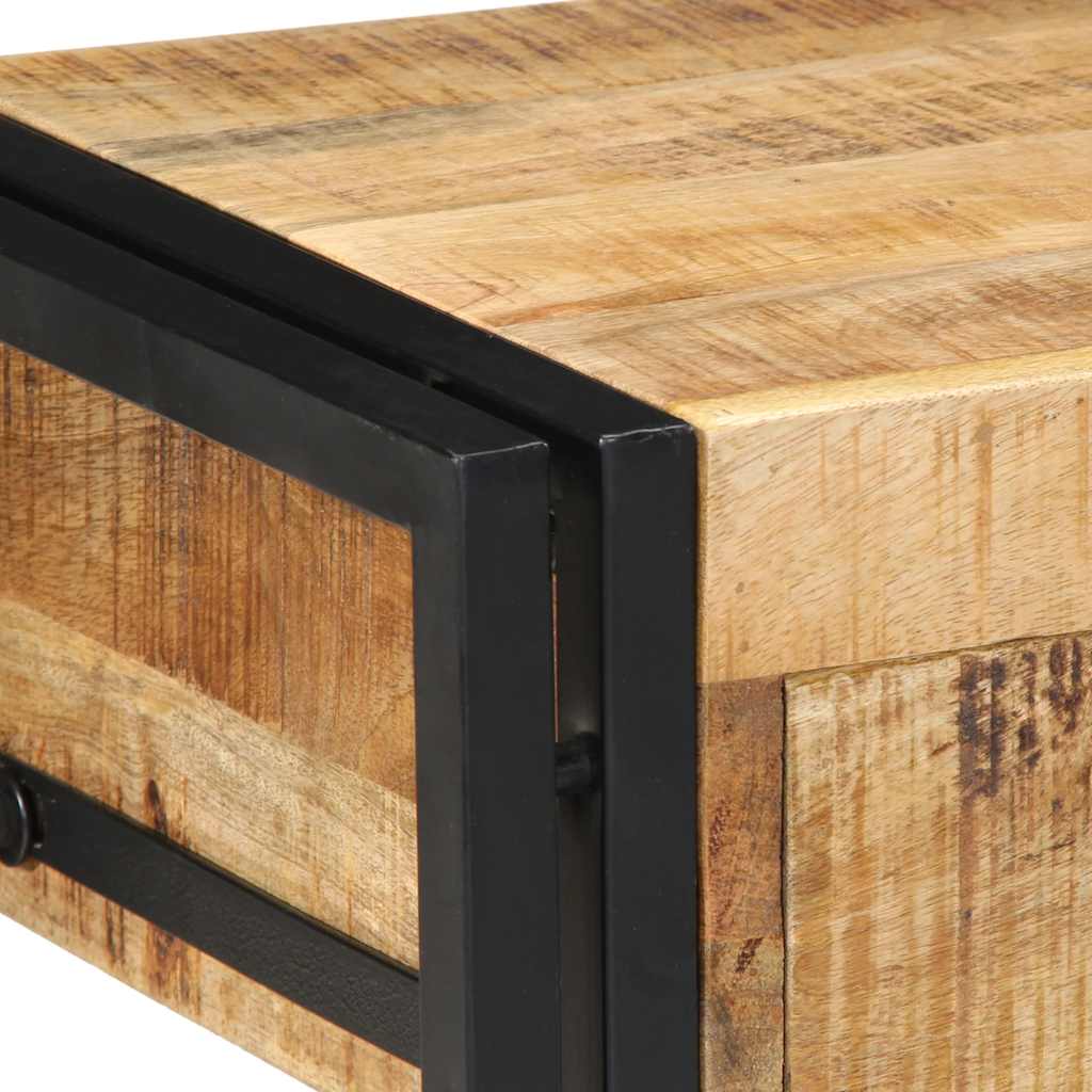 Nachtkastje Massief Ruw Hout Mango