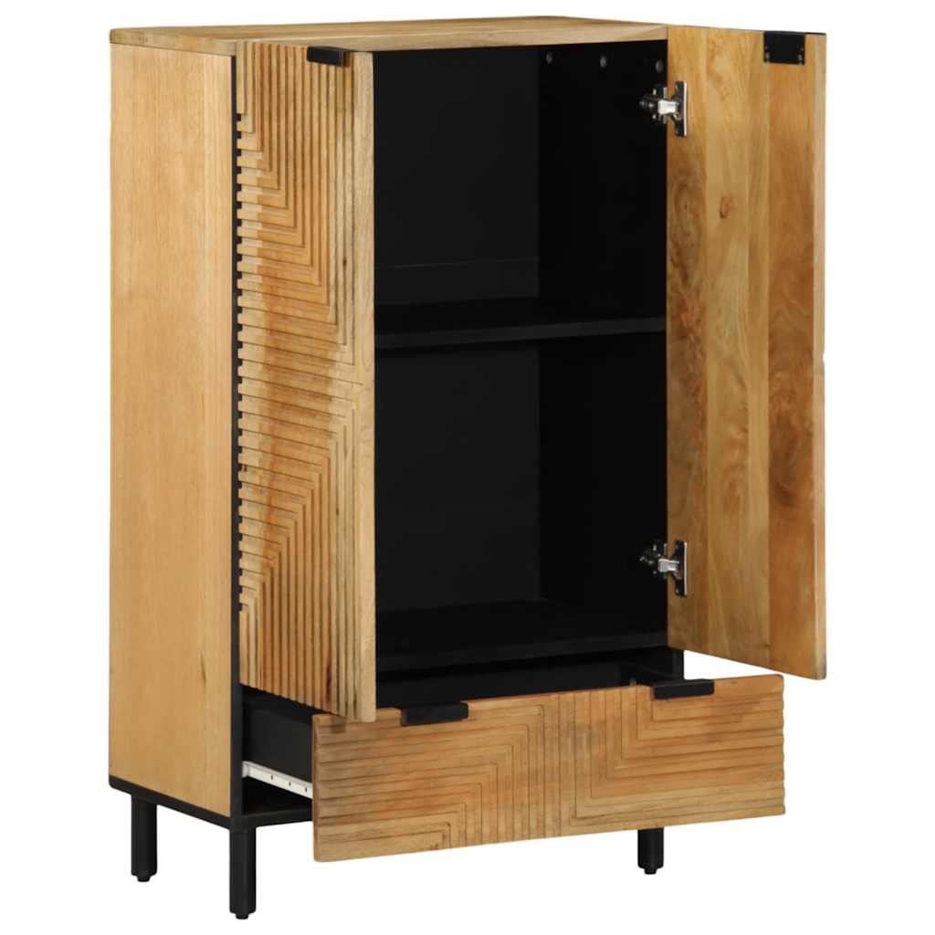 Hoge Kast 60X33X100 Cm Massief Mango