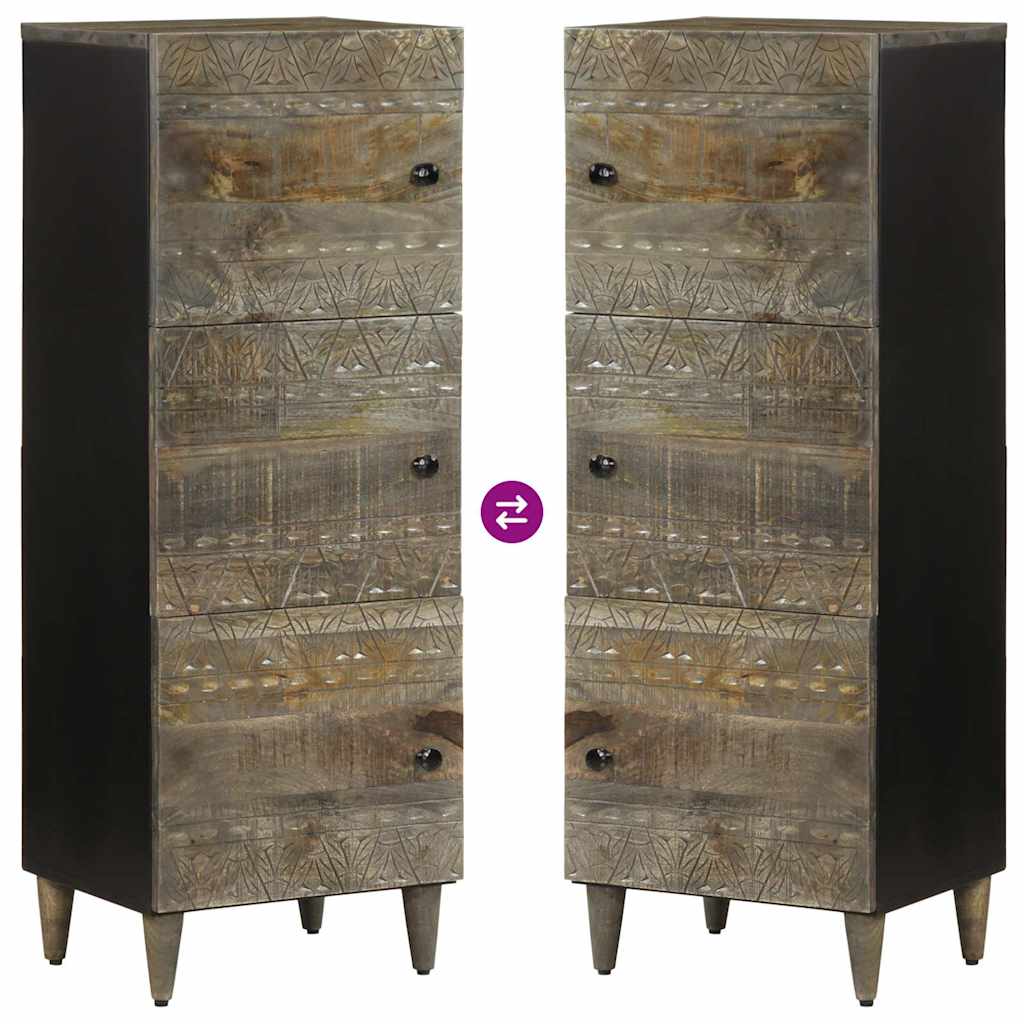 Hoge Kast 40X33X110 Cm Massief Mangohout