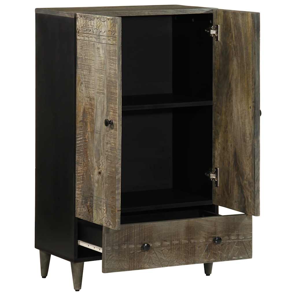 Hoge Kast 60X33X110 Cm Massief Mangohout