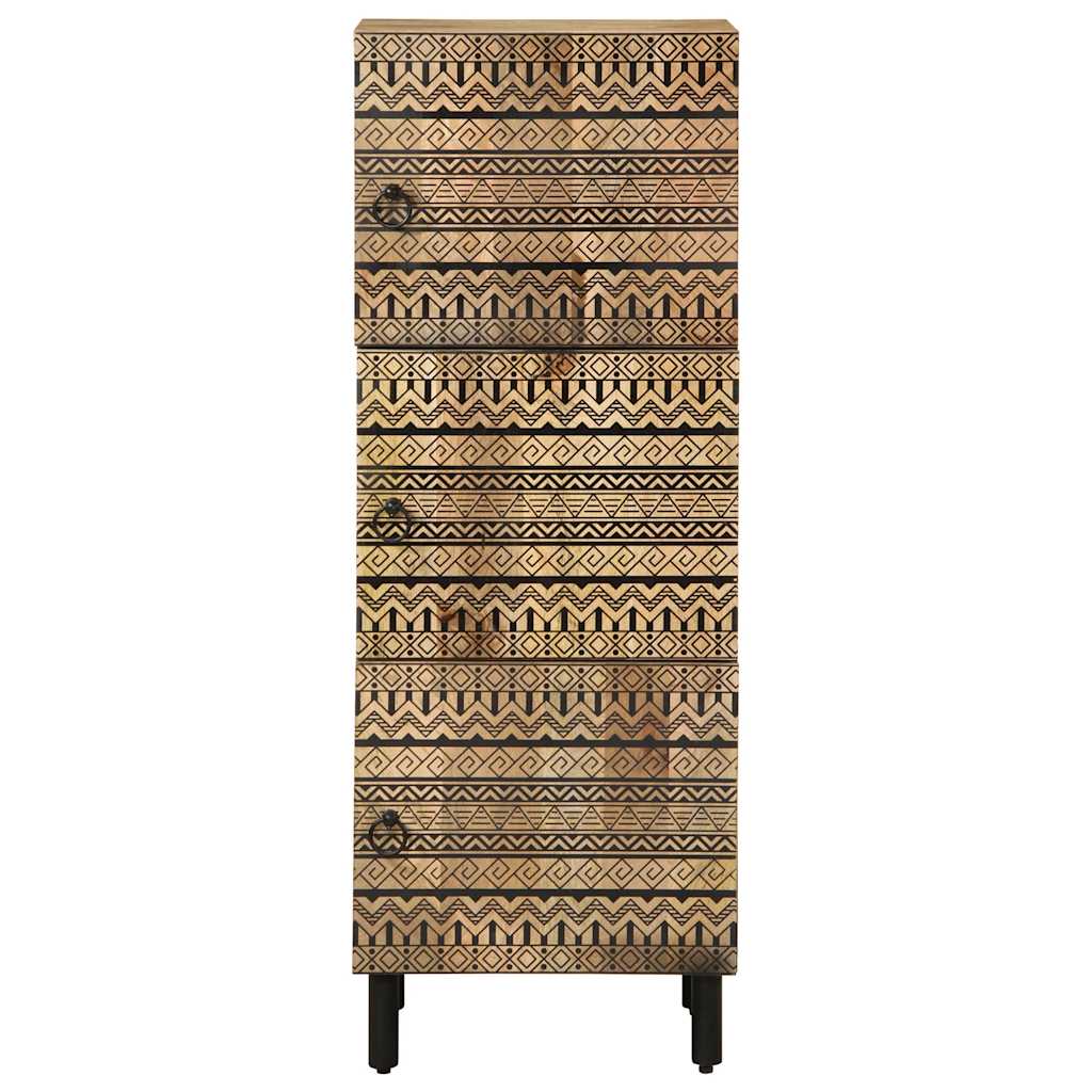 Hoge Kast 40X33,5X110 Cm Massief Ruw Mangohout