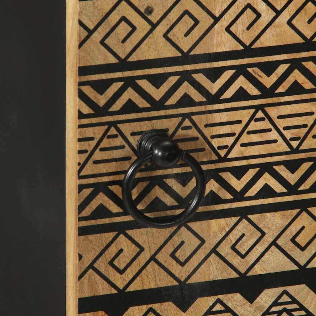 Hoge Kast 40X33,5X110 Cm Massief Ruw Mangohout