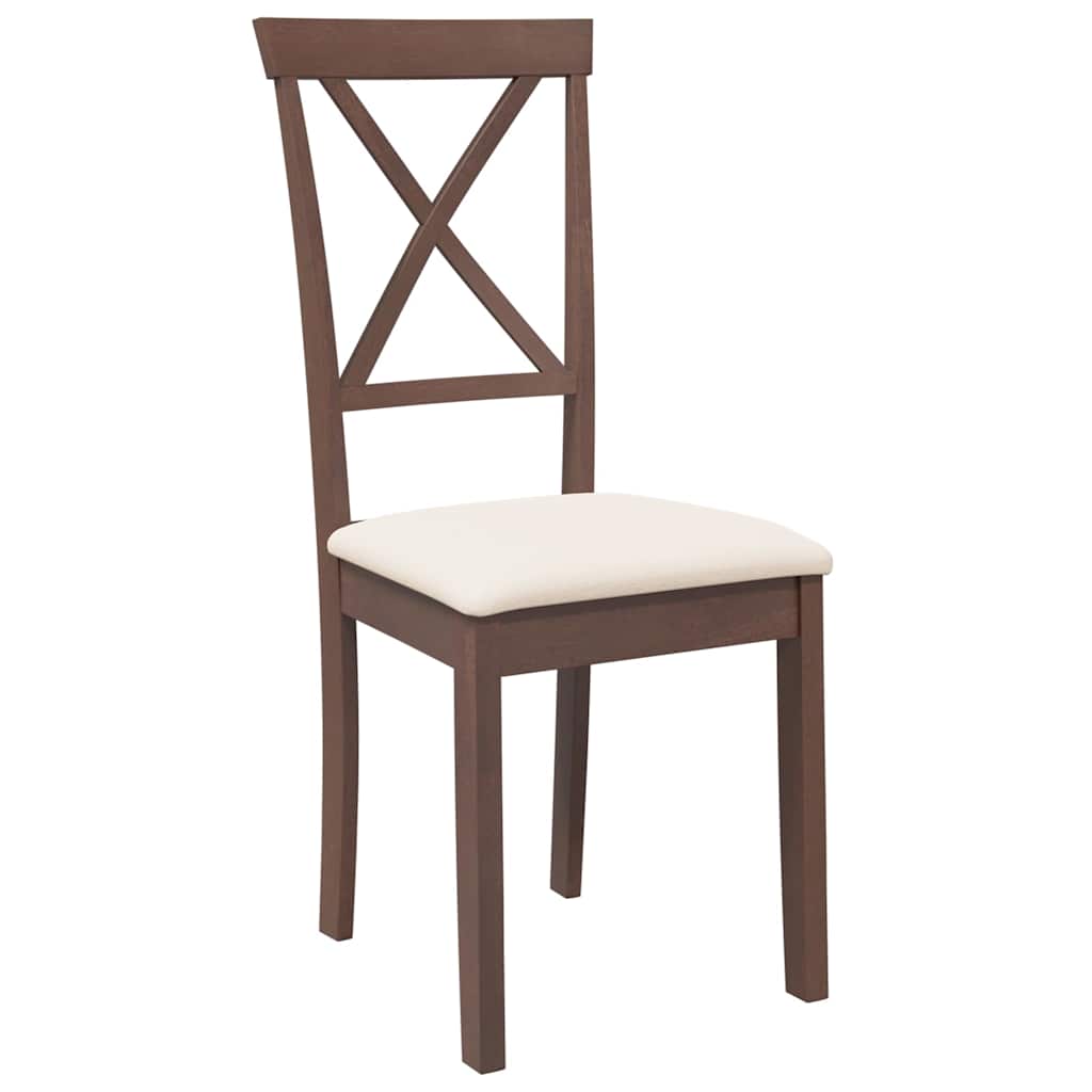 Eetkamerstoelen Met Kussens Massief Hout Rubber