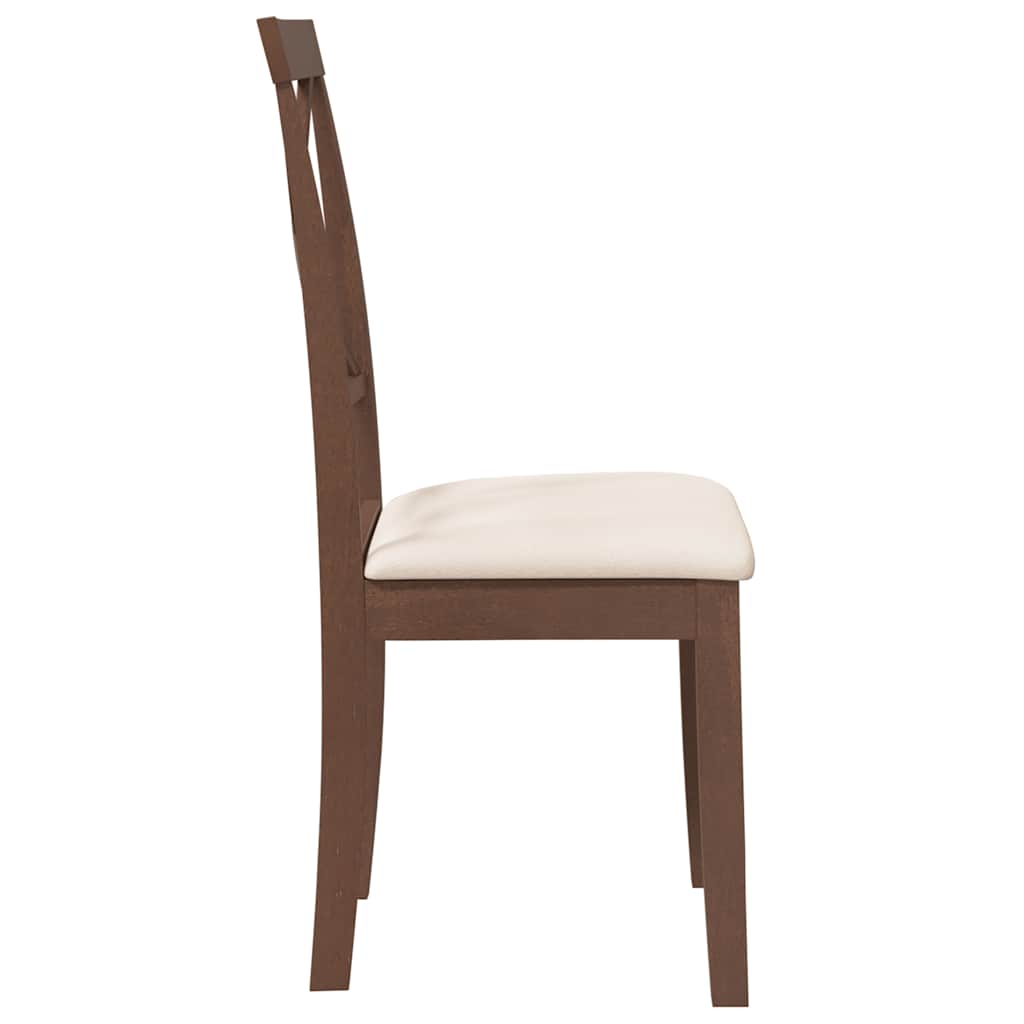 Eetkamerstoelen Met Kussens Massief Hout Rubber