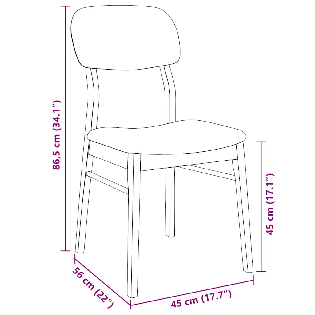Eetkamerstoelen Met Kussens Massief Hout Rubber