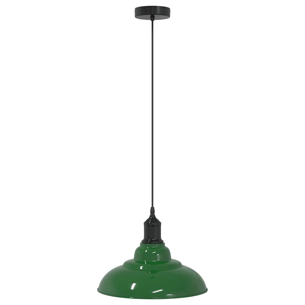 Hanglamp In Hoogte Verstelbaar E27 Ø31 Cm Metaal Glanzend Groen