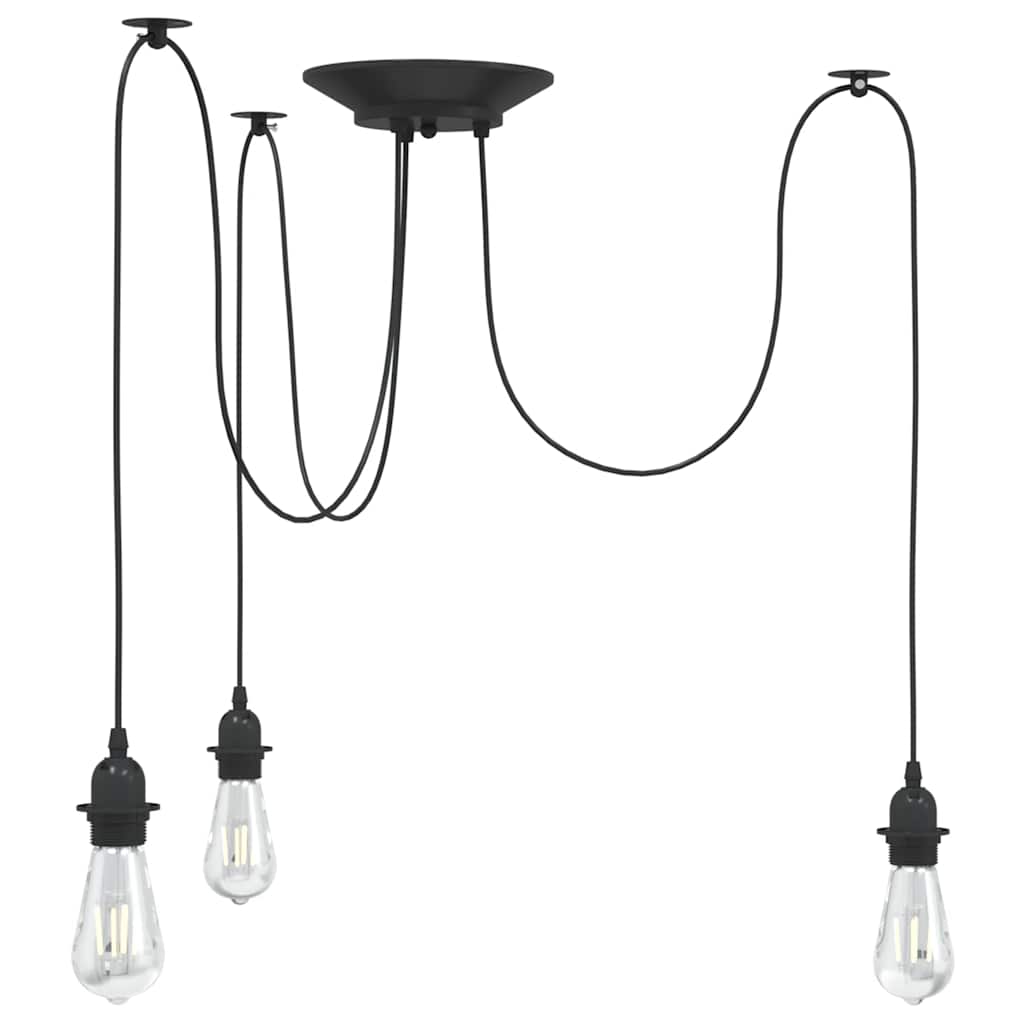 Hanglamp E27 Metaal Zwart