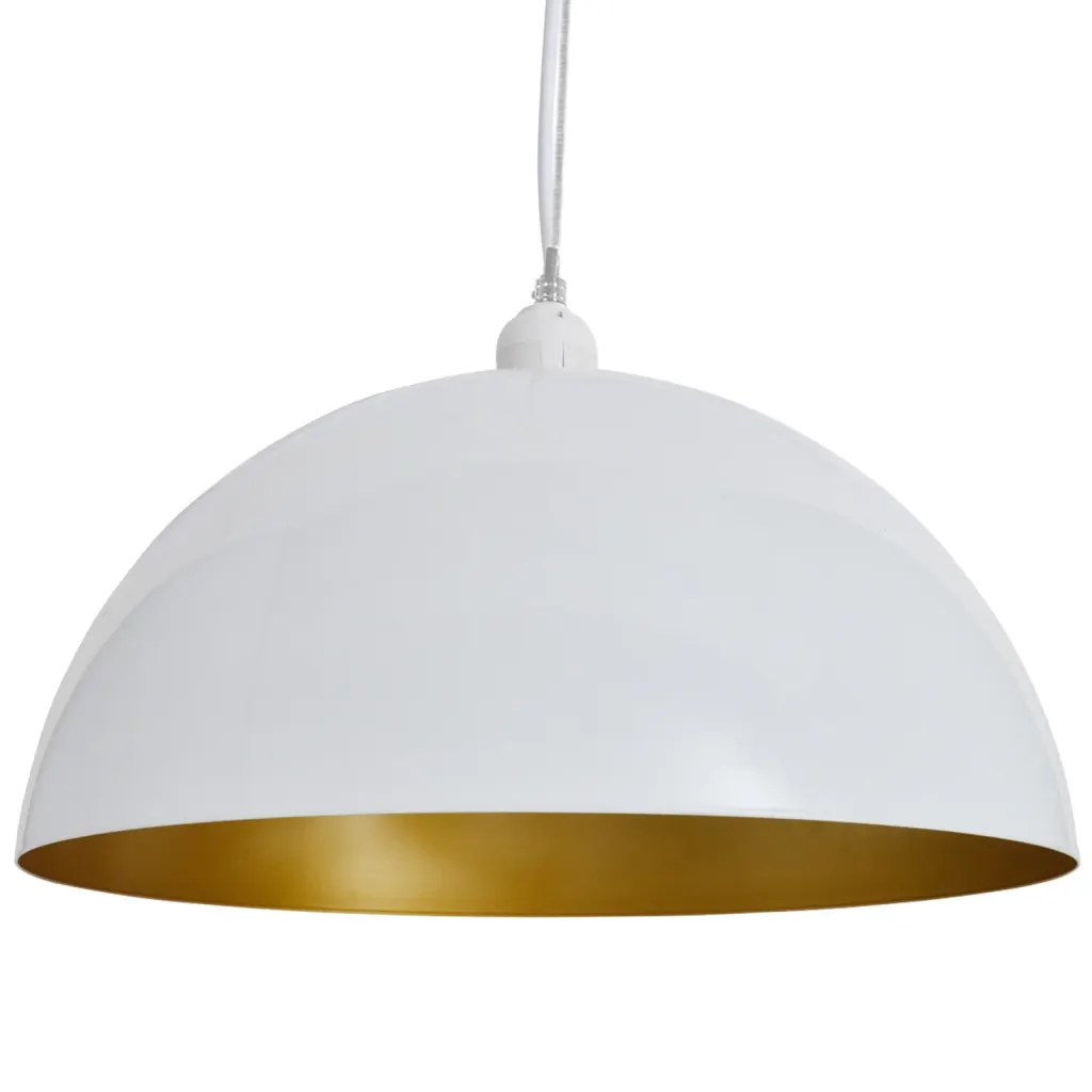 Halfronde Industriële Plafondlampen Verstelbaar - Set van 2 (Zwart/Wit, 35 cm)