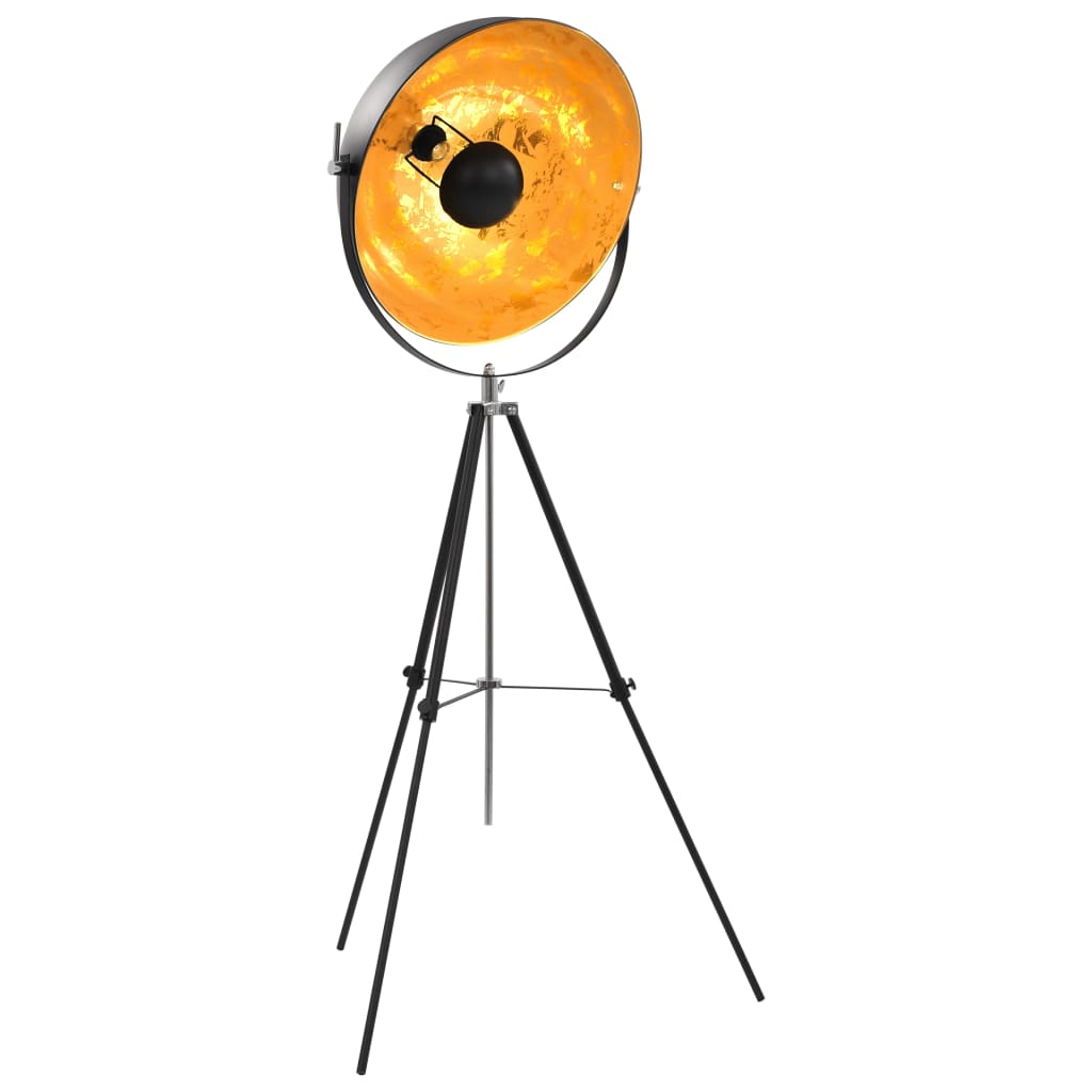 Lamp Staand E27 Zwart En Goud