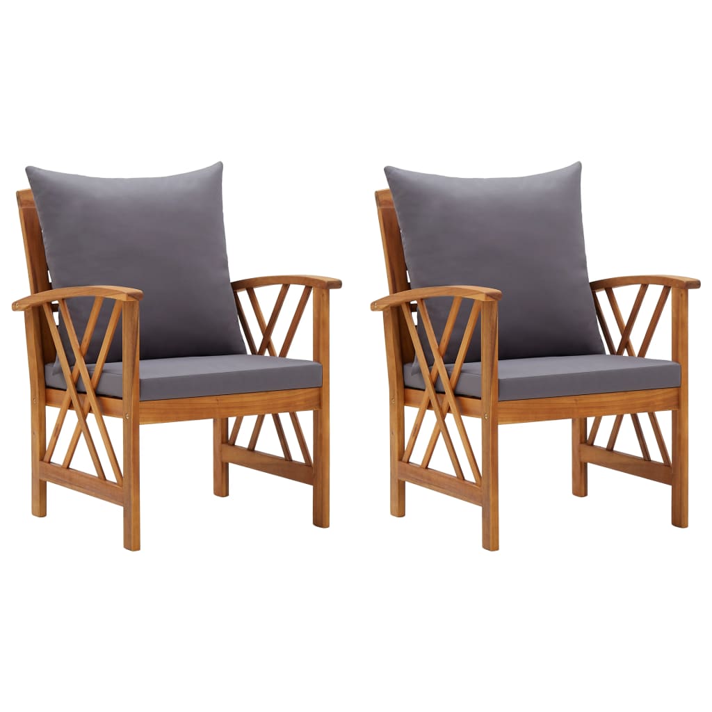 Tuinstoelen Met Kussens Massief Acaciahout