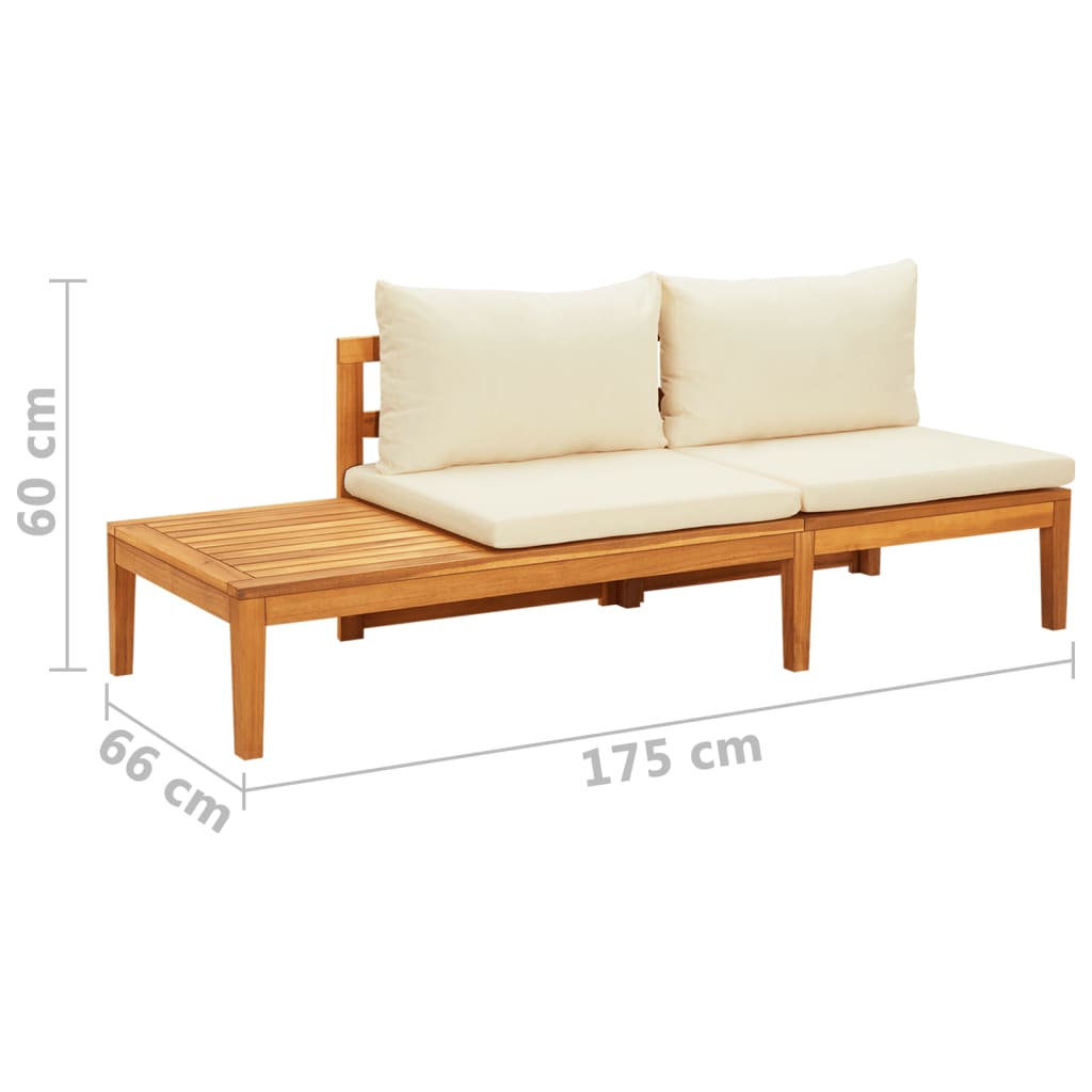 Tuinbank Met Tafel En Te Kussens Massief Acaciahout