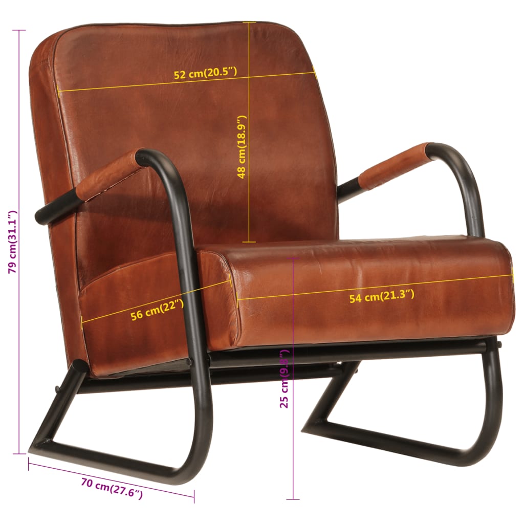 Fauteuil Echt Leer
