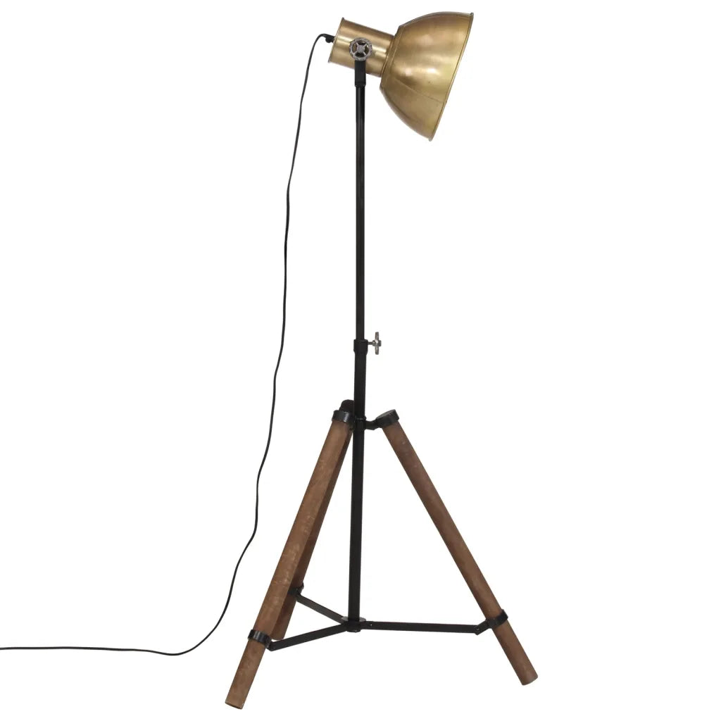 Verstelbare Vloerlamp Mangohout en IJzer – 75x75x90-150 cm
