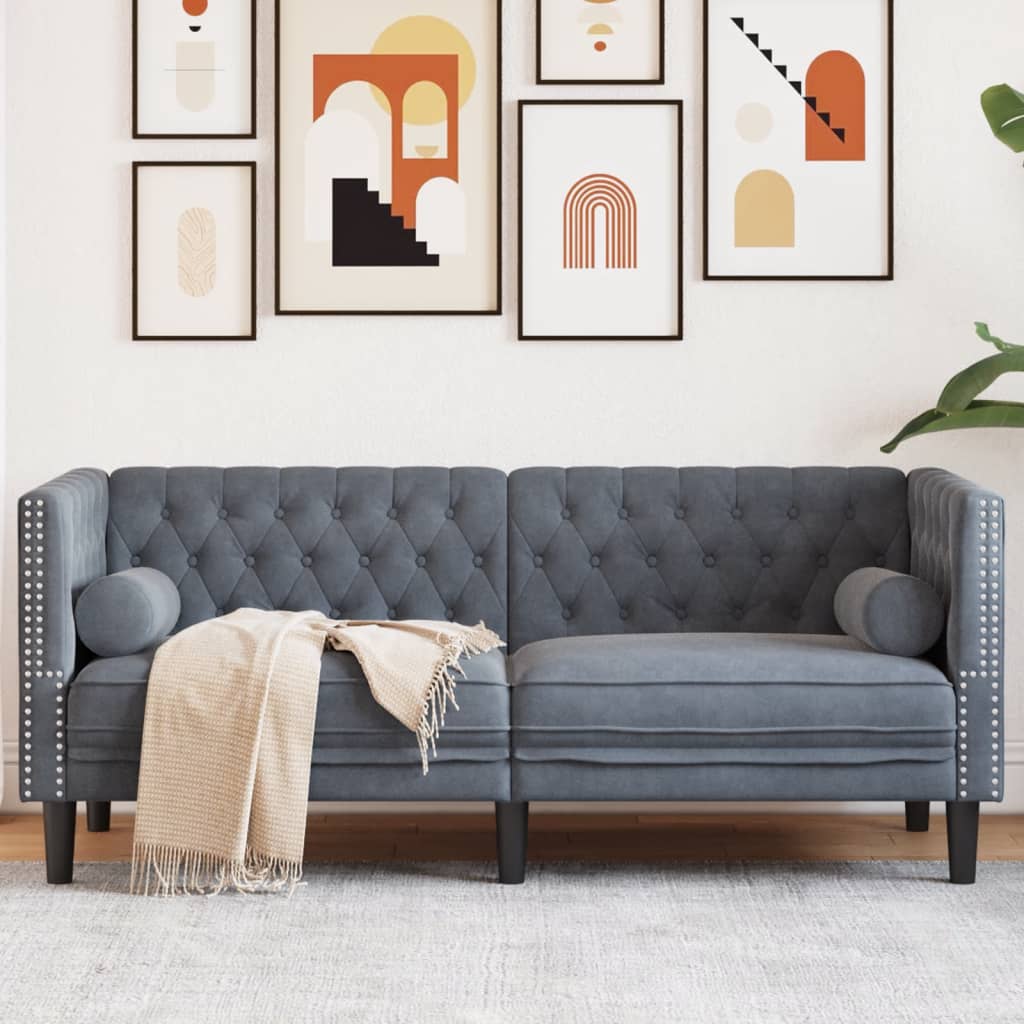 Chesterfield-Stijl Met Bolsters Kunstsuède