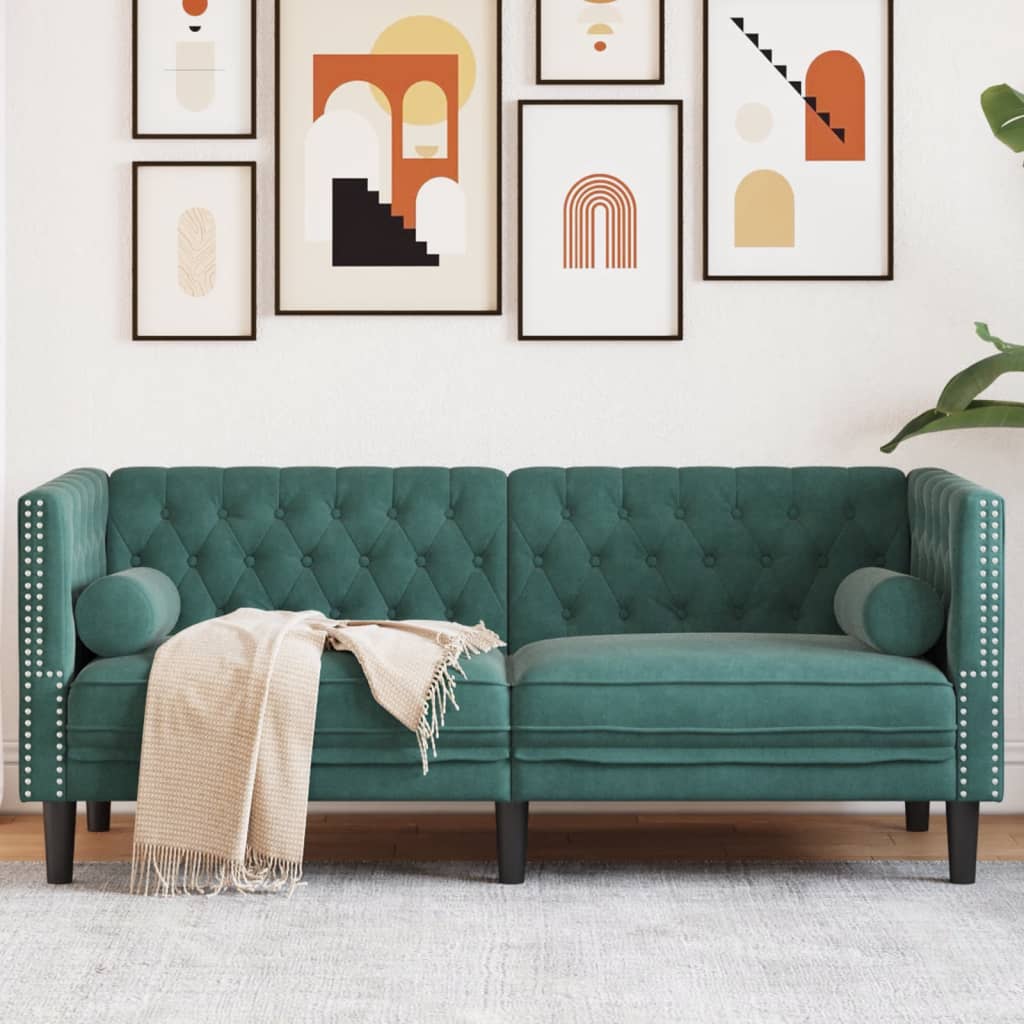 Chesterfield-Stijl Met Bolsters Kunstsuède