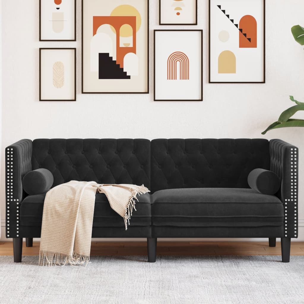 Chesterfield-Stijl Met Bolsters Kunstsuède