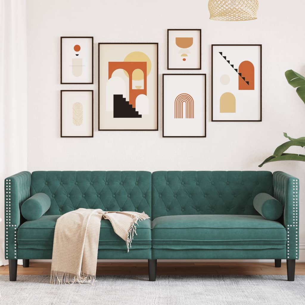 Chesterfield-Stijl Met Bolsters Kunstsuède