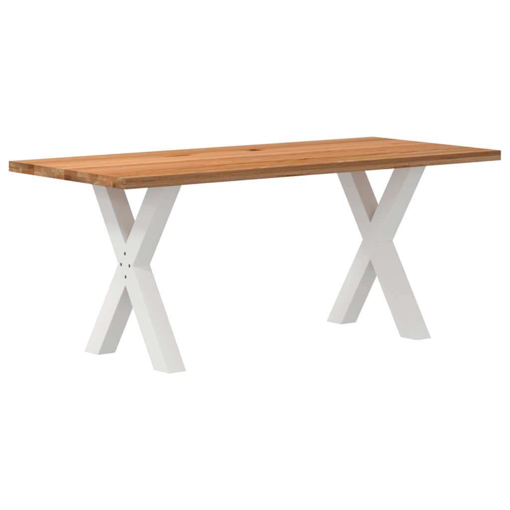 Eettafel Rechthoekig Massief Eikenhout Lichtbruin
