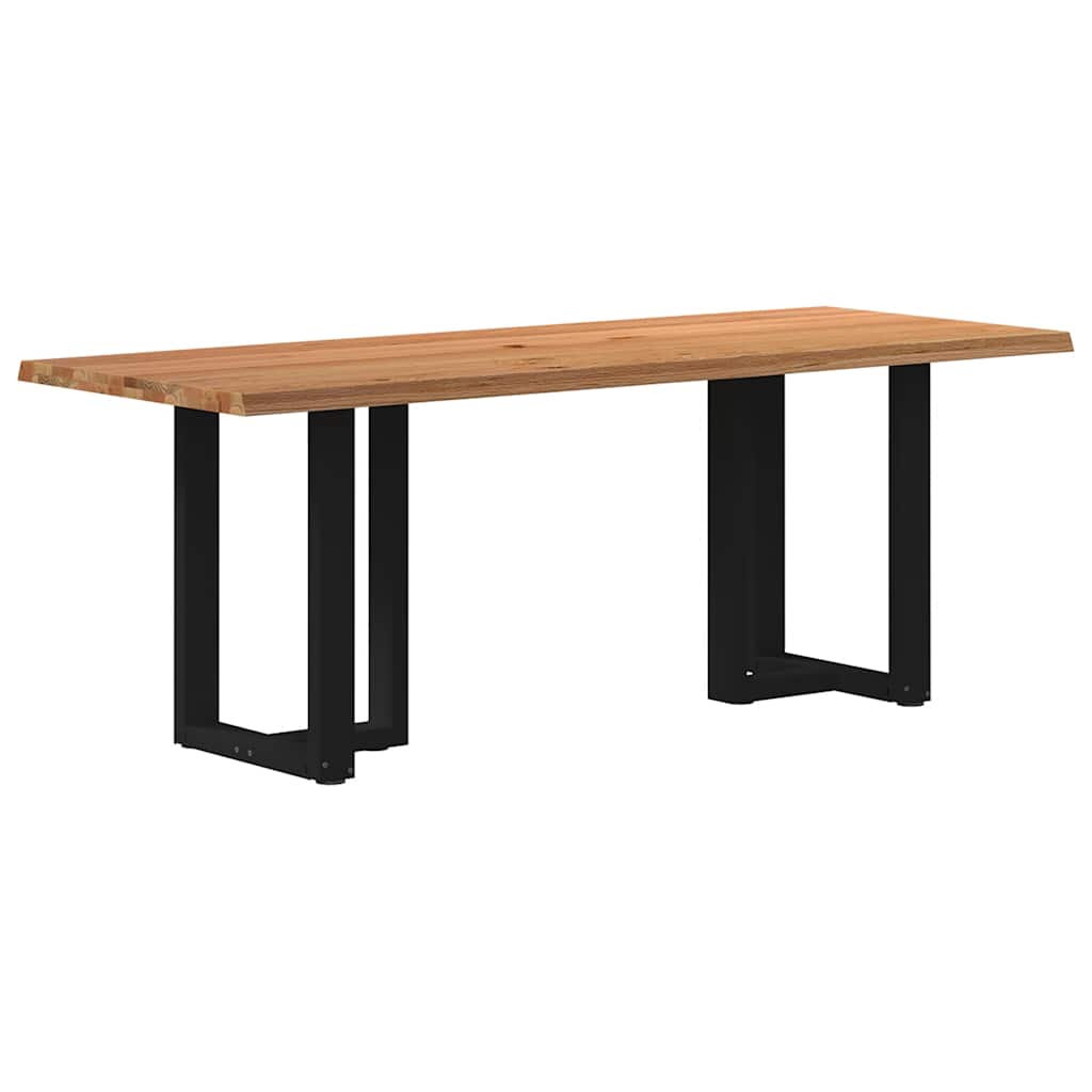 Eettafel Met Natuurlijke Rand Massief Eikenhout