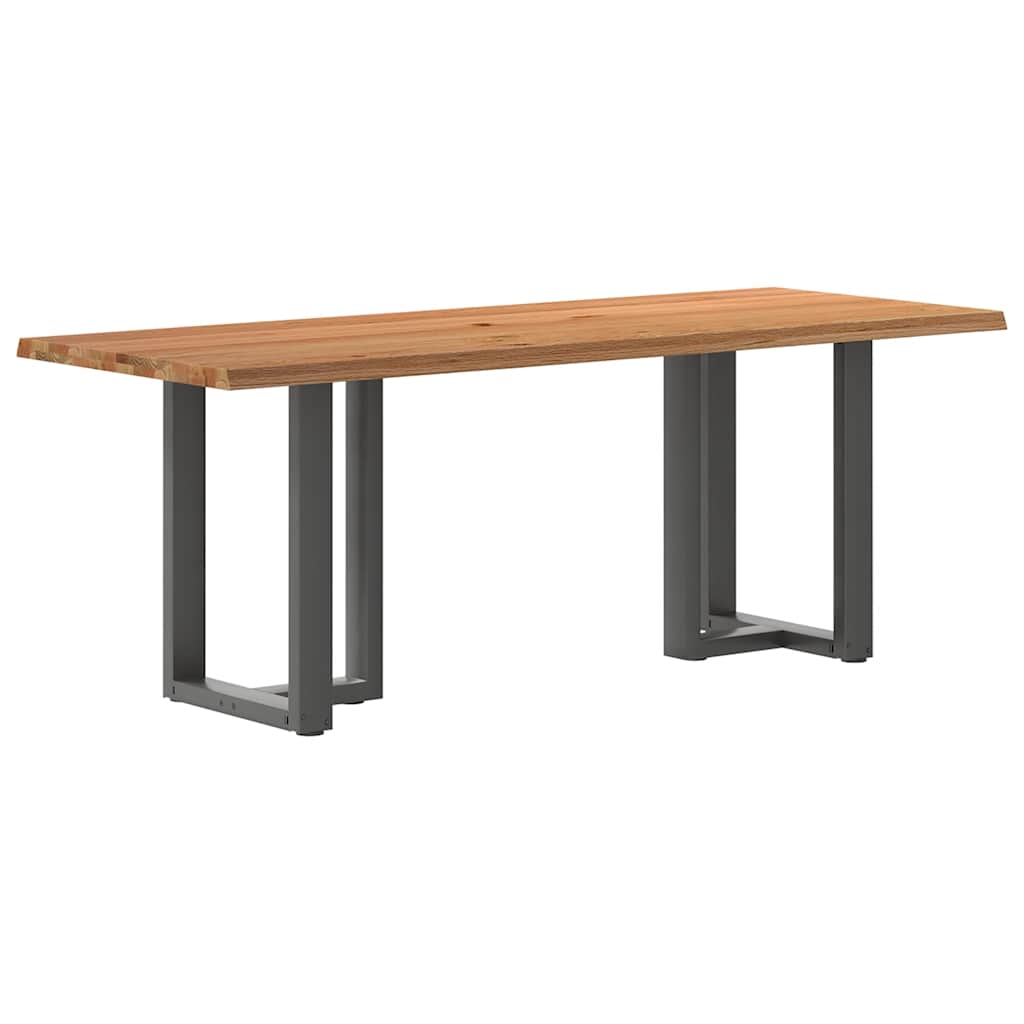 Eettafel Met Natuurlijke Rand Massief Eikenhout