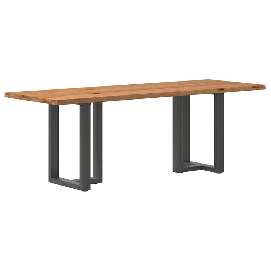 Eettafel Met Natuurlijke Rand Massief Eikenhout