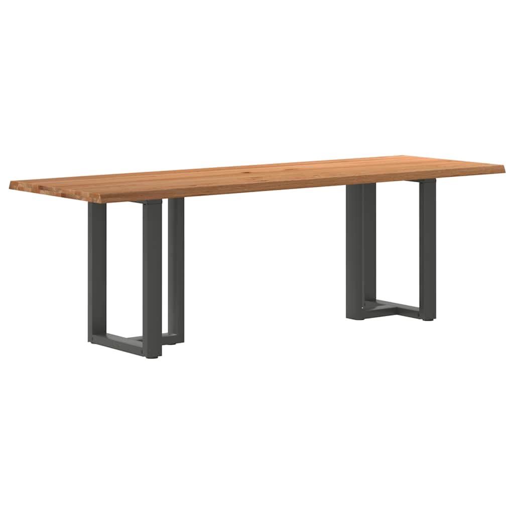 Eettafel Met Natuurlijke Rand Massief Eikenhout