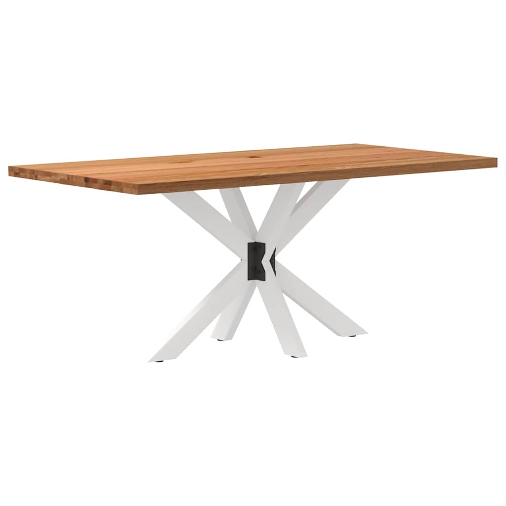 Eettafel Rechthoekig Massief Eikenhout Lichtbruin