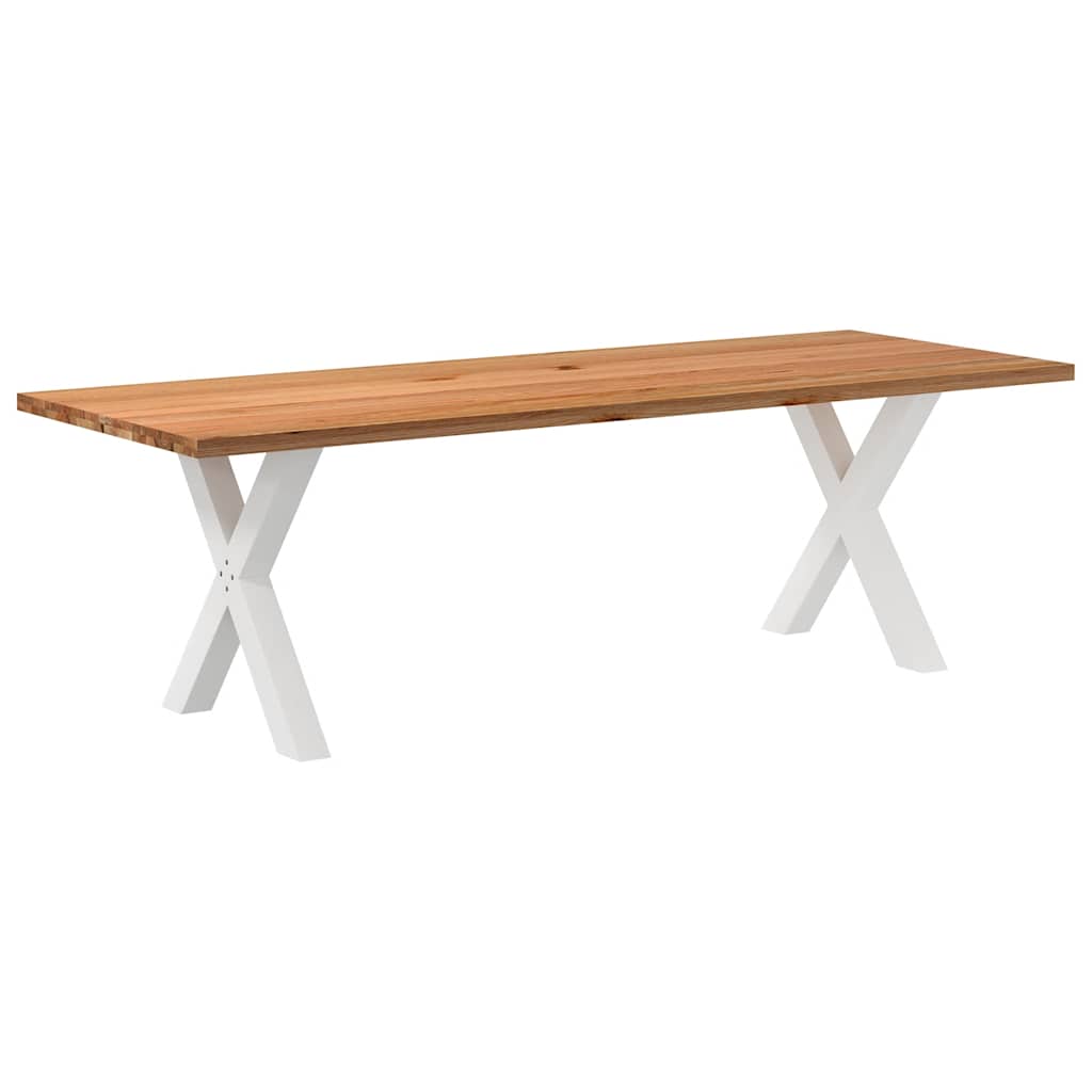 Eettafel Rechthoekig Massief Eikenhout Lichtbruin