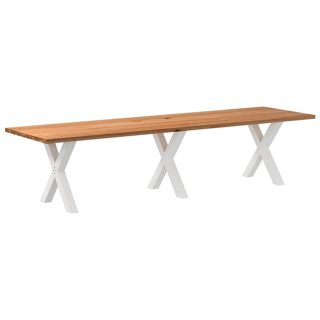 Eettafel Rechthoekig Massief Eikenhout Lichtbruin