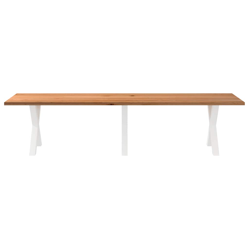 Eettafel Rechthoekig Massief Eikenhout Lichtbruin